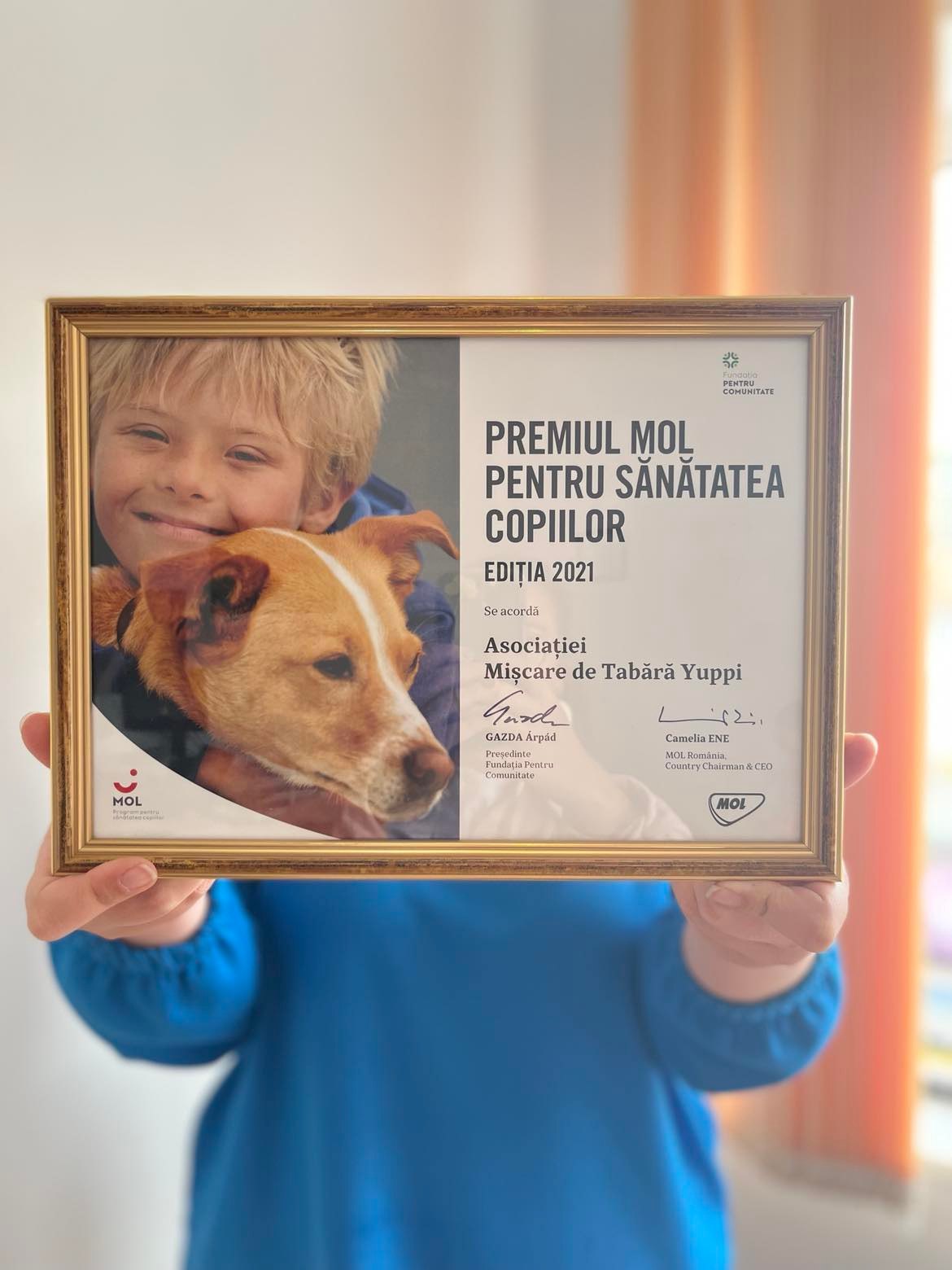 2021 – Premiul MOL PENTRU SĂNĂTATEA COPIILOR